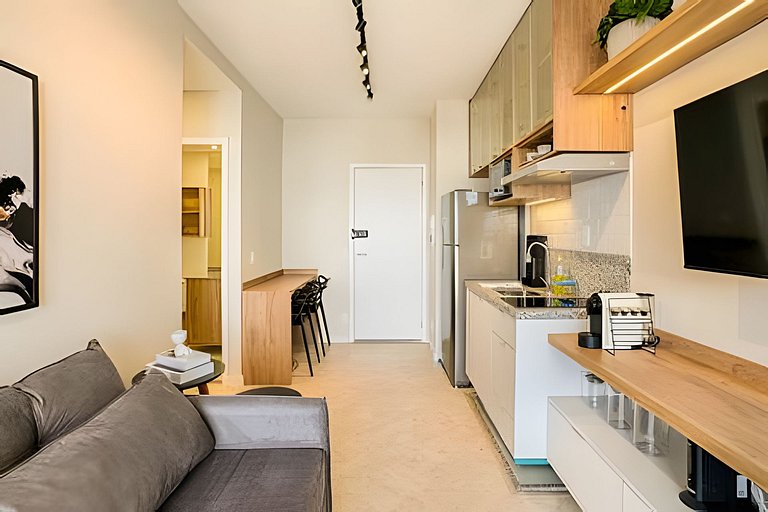APTO 902 luxuoso | Co-working, A/C e Wi-fi 500 mb