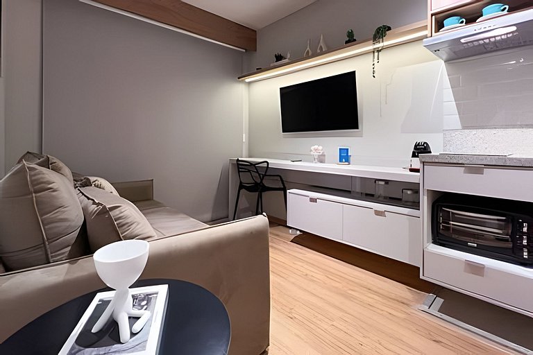 APTO 805 completo em Moema | A/C, Wi-fi e jacuzzi.