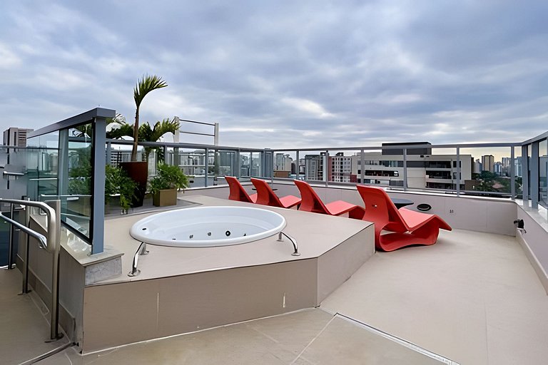 APTO 805 completo em Moema | A/C, Wi-fi e jacuzzi.