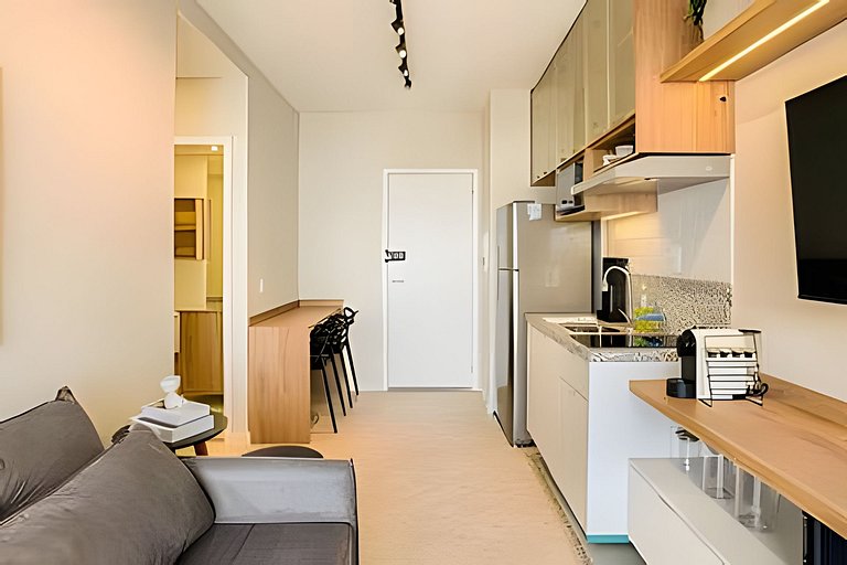 APTO 902 luxuoso | Co-working, A/C e Wi-fi 500 mb