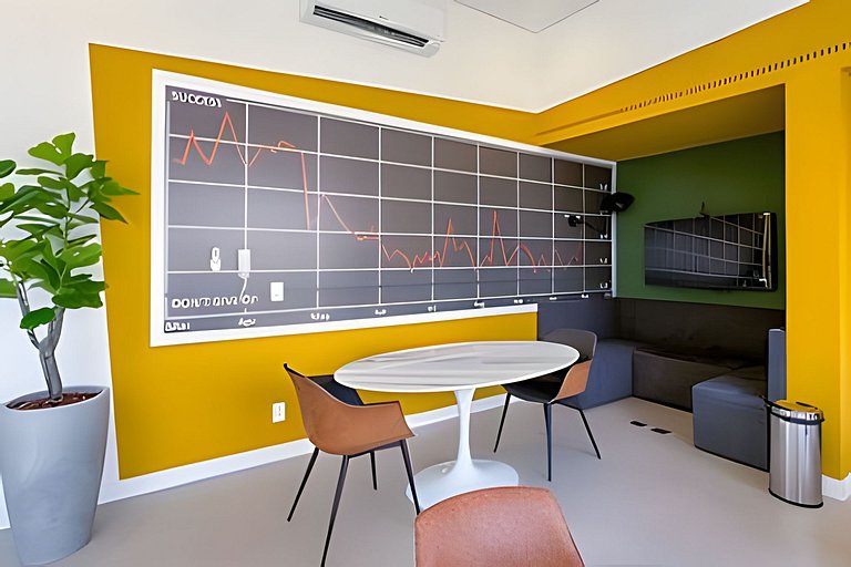 APTO 902 luxuoso | Co-working, A/C e Wi-fi 500 mb