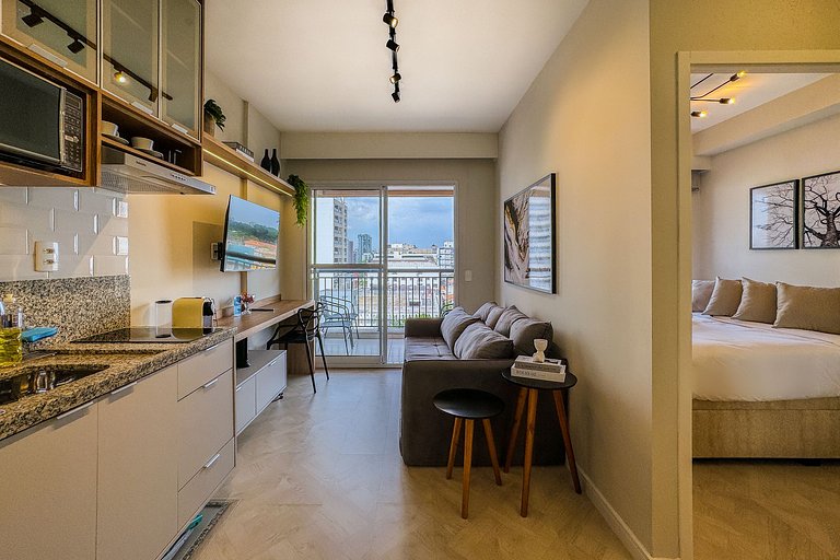 APTO 902 luxuoso | Co-working, A/C e Wi-fi 500 mb
