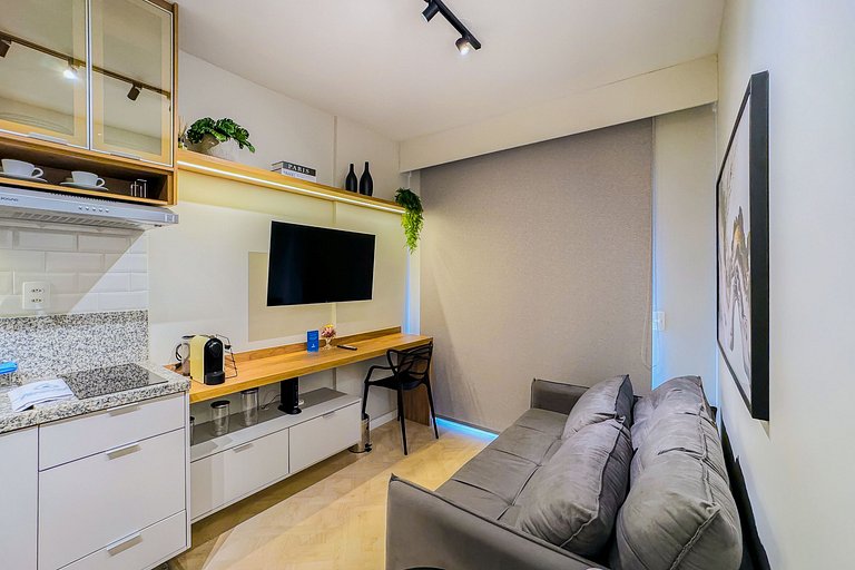 APTO 902 luxuoso | Co-working, A/C e Wi-fi 500 mb