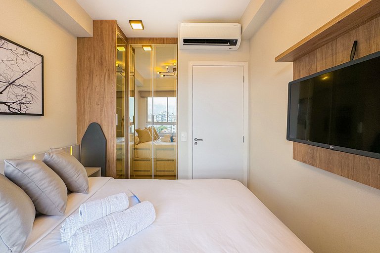 APTO 902 luxuoso | Co-working, A/C e Wi-fi 500 mb