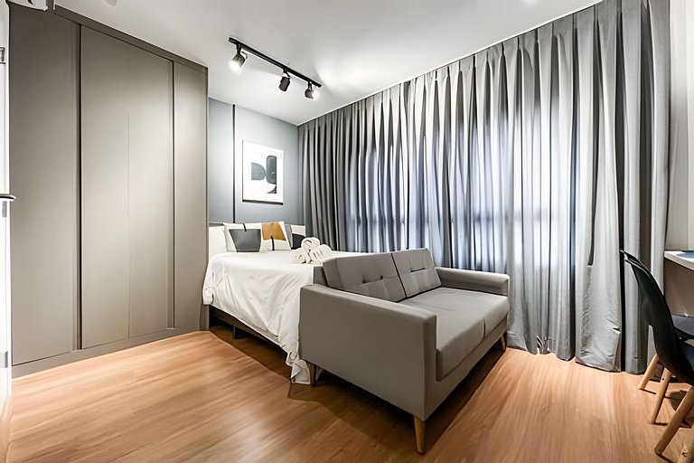 APTO completo a 300m Av. Paulista | A/C e Wi-Fi