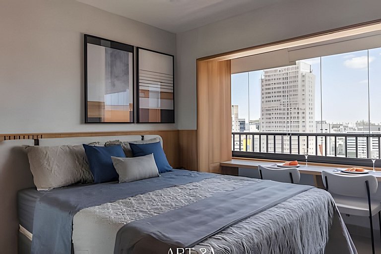 Apto LUXO c/ VISTA LINDA em Pinheiros | Acad, A/C