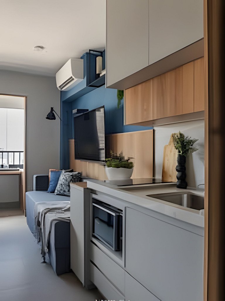 Apto LUXO c/ VISTA LINDA em Pinheiros | Acad, A/C