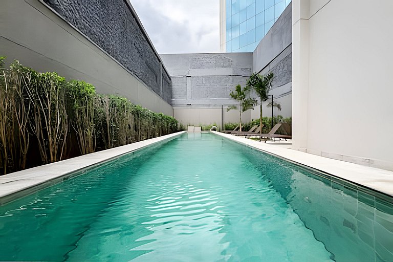 APTO LUXO 1min Faria Lima | Metrô, Piscina e Wi-fi