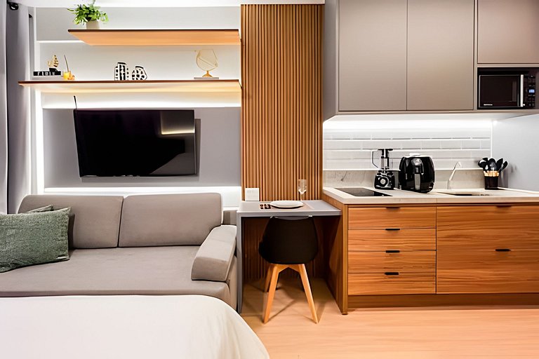 APTO LUXO 1min Faria Lima | Metrô, Piscina e Wi-fi