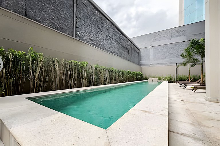 APTO LUXO 1min Faria Lima | Metrô, Piscina e Wi-fi