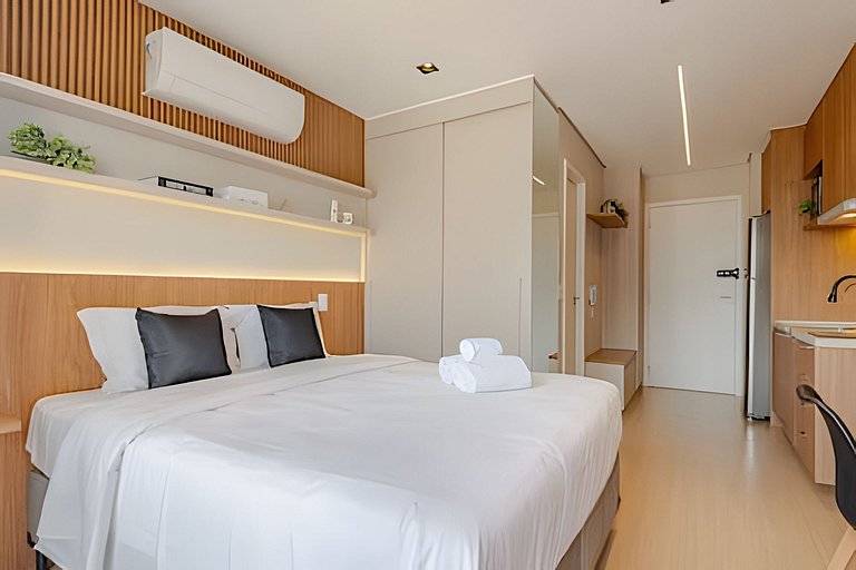 Studio LUXO único 50m Faria Lima | Piscina, Wi-fi