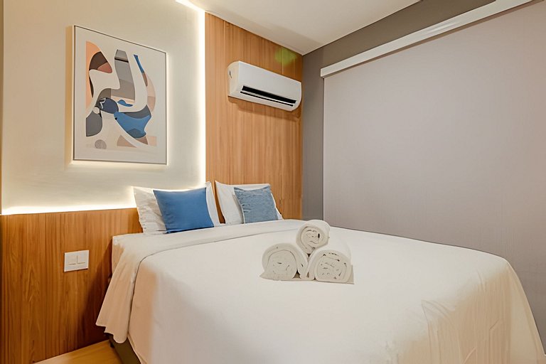 APTO 1 min Metrô Faria Lima | Piscina, A/C e Wifi