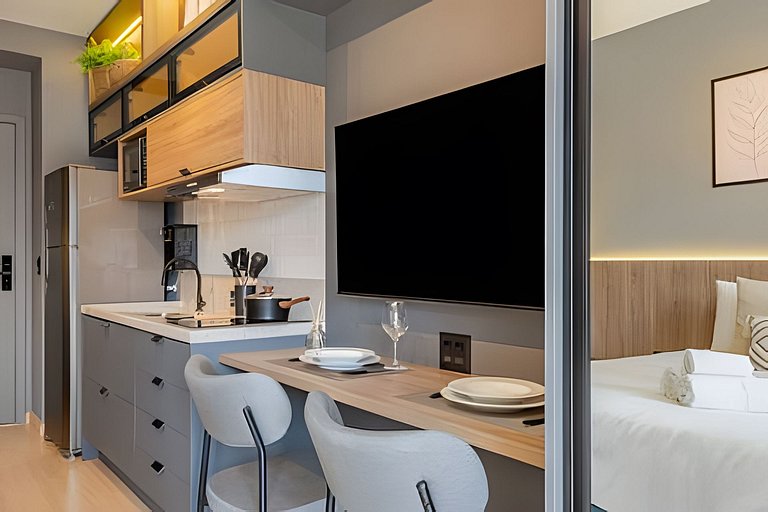 Lindo APTO LUXO a 1 min FARIA LIMA | Piscina, A/C