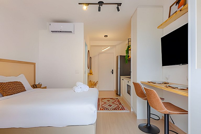 Studio Charmoso a 1 min Faria Lima | Piscina, A/C