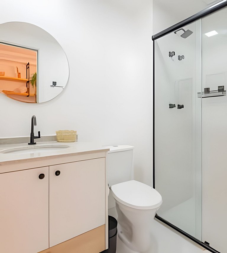 Studio Charmoso a 1 min Faria Lima | Piscina, A/C