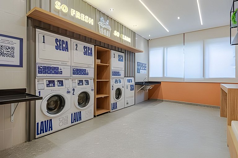 Studio Charmoso a 1 min Faria Lima | Piscina, A/C