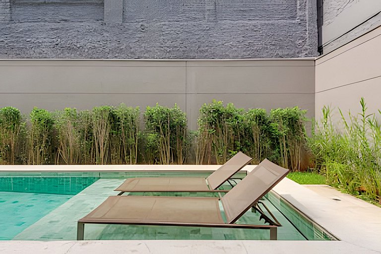 Studio Charmoso a 1 min Faria Lima | Piscina, A/C