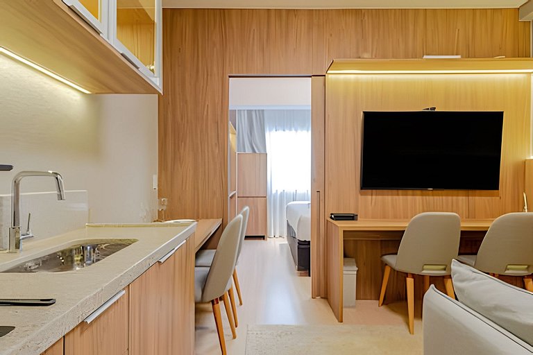 LUXO a 50m Faria Lima | 1 Dorm, Piscina e Academia