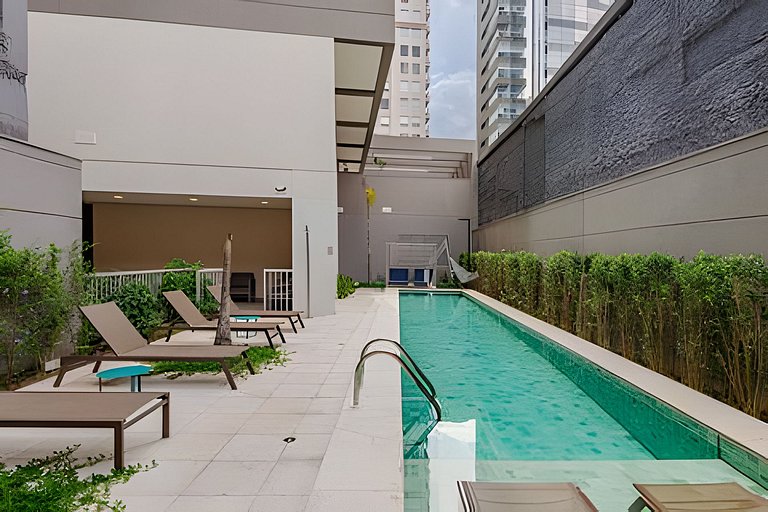 LUXO a 50m Faria Lima | 1 Dorm, Piscina e Academia