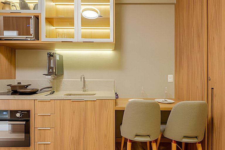 LUXO a 50m Faria Lima | 1 Dorm, Piscina e Academia