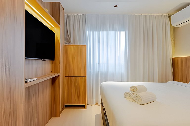 LUXO a 50m Faria Lima | 1 Dorm, Piscina e Academia