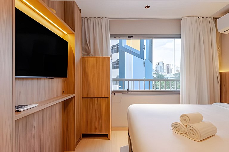 LUXO a 50m Faria Lima | 1 Dorm, Piscina e Academia