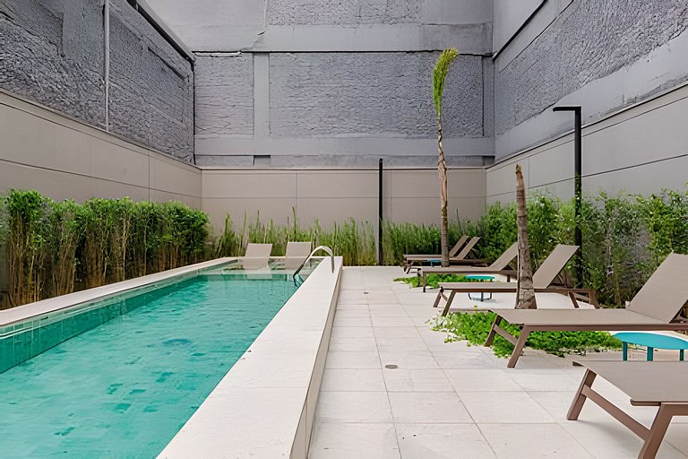 LUXO a 50m Faria Lima | 1 Dorm, Piscina e Academia