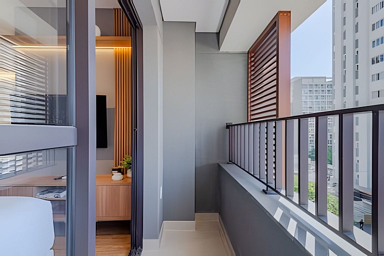 Novo Studio Luxo | 5min Allianz • A/C • Wi-Fi