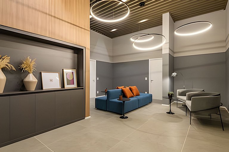 Novo Studio Luxo | 5min Allianz • A/C • Wi-Fi