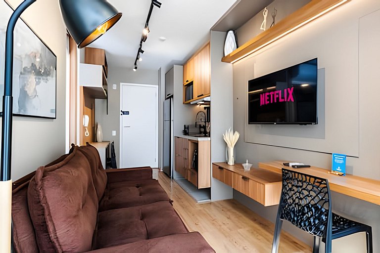 Apê 49m de LUXO em MOEMA | Jacuzzi, A/C e Wi-fi