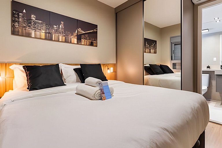 Apê 49m de LUXO em MOEMA | Jacuzzi, A/C e Wi-fi