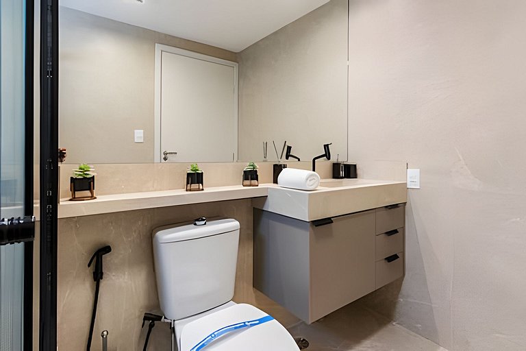 Apê 49m de LUXO em MOEMA | Jacuzzi, A/C e Wi-fi