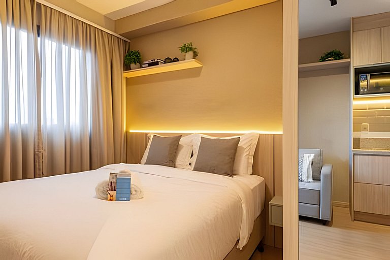 Apê 1 dorm Vila Nova | Andar Alto, Piscina e Wi-Fi