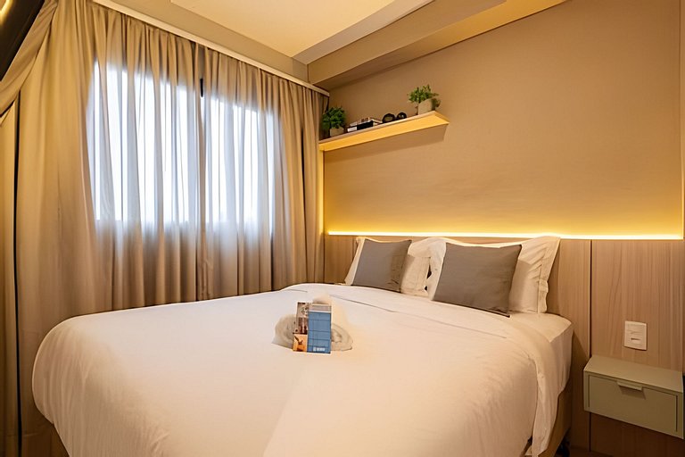 Apê 1 dorm Vila Nova | Andar Alto, Piscina e Wi-Fi