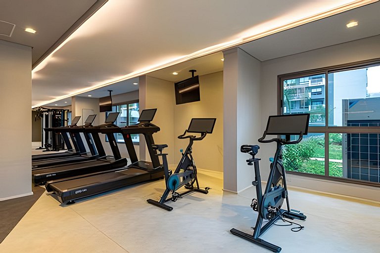 Apê 1 dorm Vila Nova | Andar Alto, Piscina e Wi-Fi