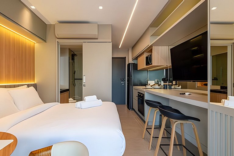 Apê LUXO Perdizes | 5min Allianz • A/C • Wi-Fi