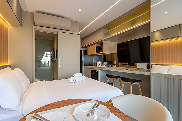 Apê LUXO Perdizes | 5min Allianz • A/C • Wi-Fi