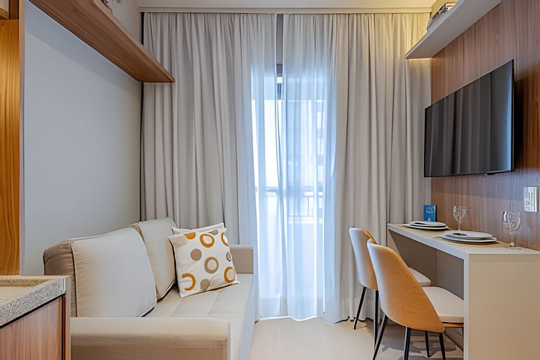 APTO Luxo C/ Vista Vila Nova | Piscina, Wi-fi, A/C