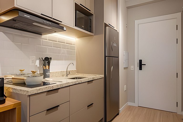 Studio LUXO a 6 min Ibirapuera | Metrô, A/C, Wi-fi