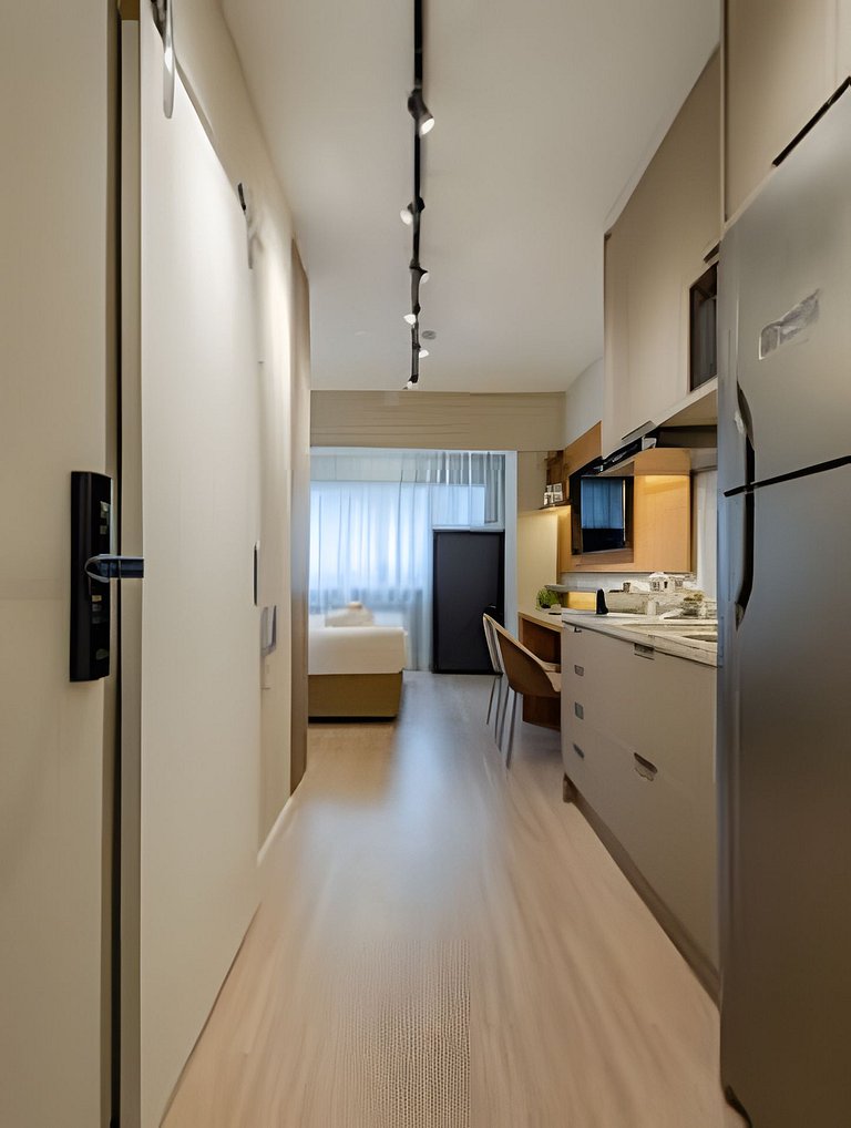 Studio LUXO a 6 min Ibirapuera | Metrô, A/C, Wi-fi