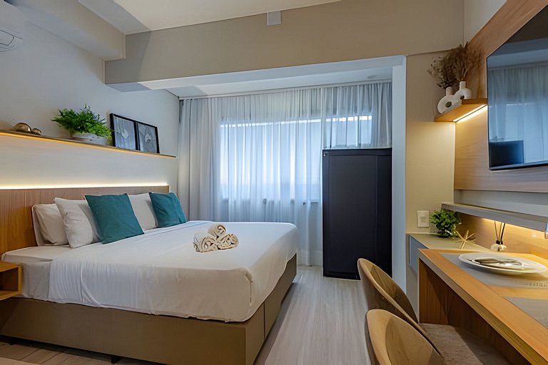 Studio LUXO a 6 min Ibirapuera | Metrô, A/C, Wi-fi