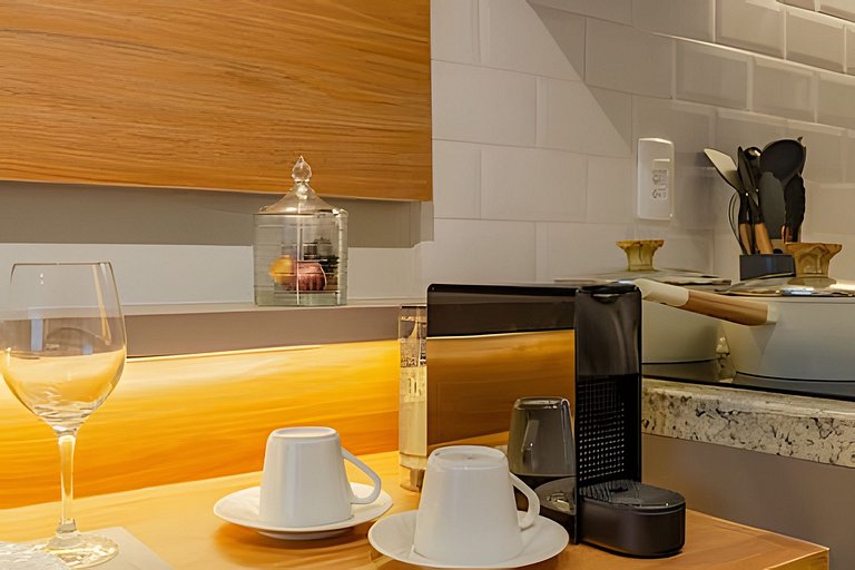 Studio LUXO a 6 min Ibirapuera | Metrô, A/C, Wi-fi