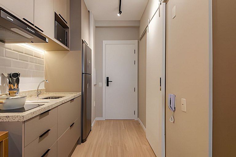 Studio LUXO a 6 min Ibirapuera | Metrô, A/C, Wi-fi